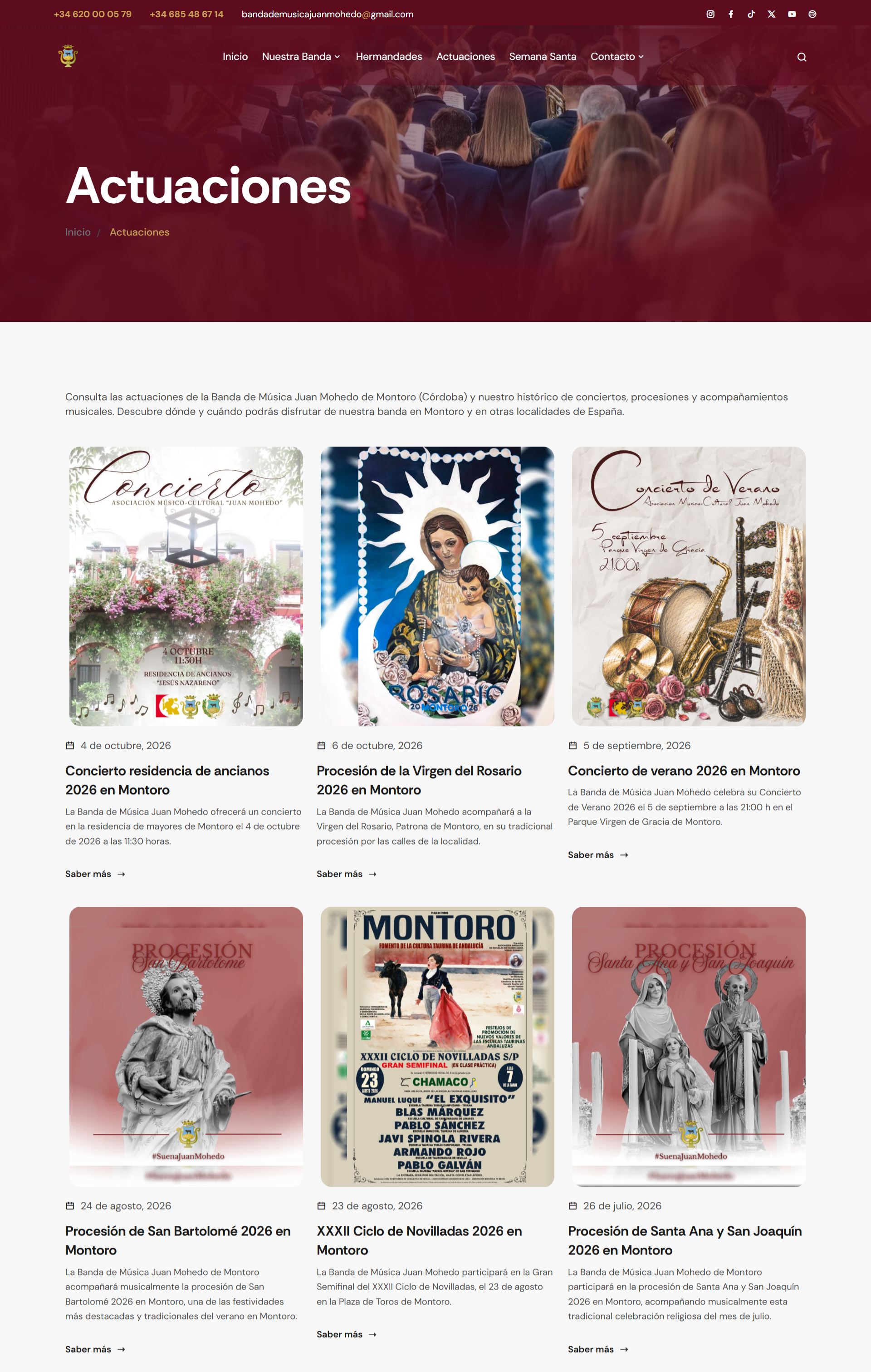Archivo conceptual de la web de Banda Juan Mohedo